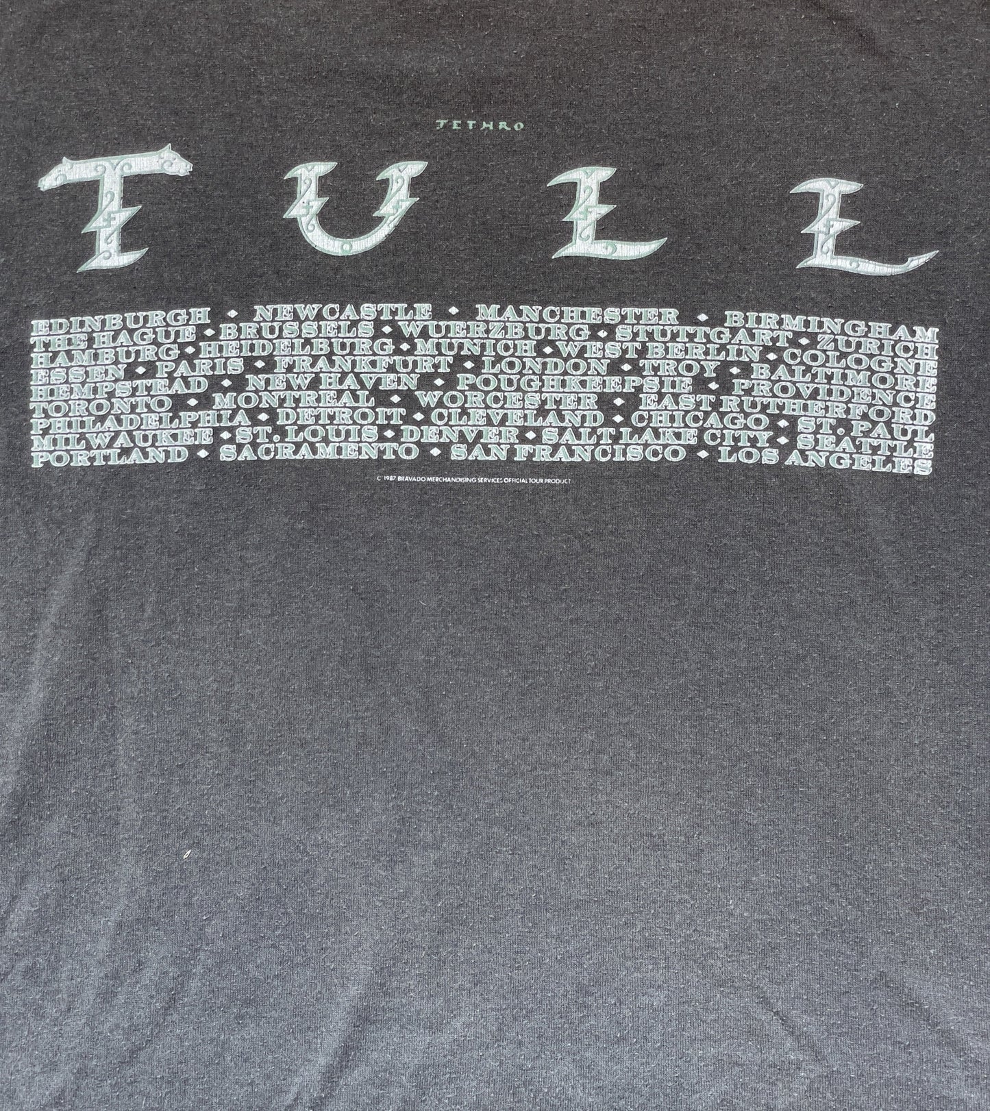 1987 Tour | Men's Black 50/50 XL Short Sleeve T-Shirt |