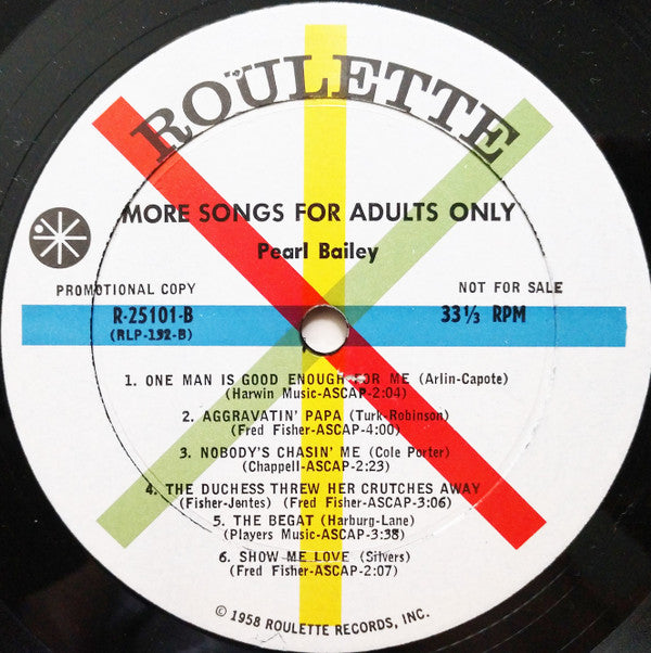More Songs For Adults Only | Excellent (EX) Very Good Plus (VG+)