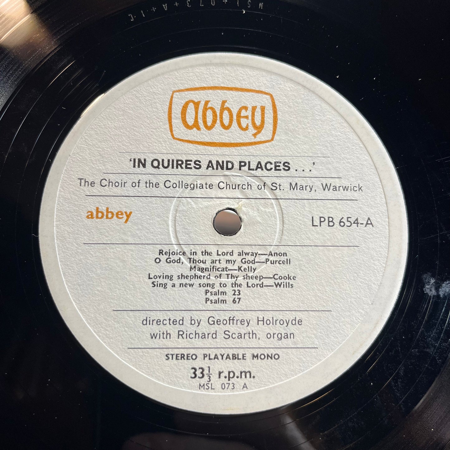 'In Quires And Places...' (VINYL) | Excellent+ (EX+) Near Mint- (NM-)
