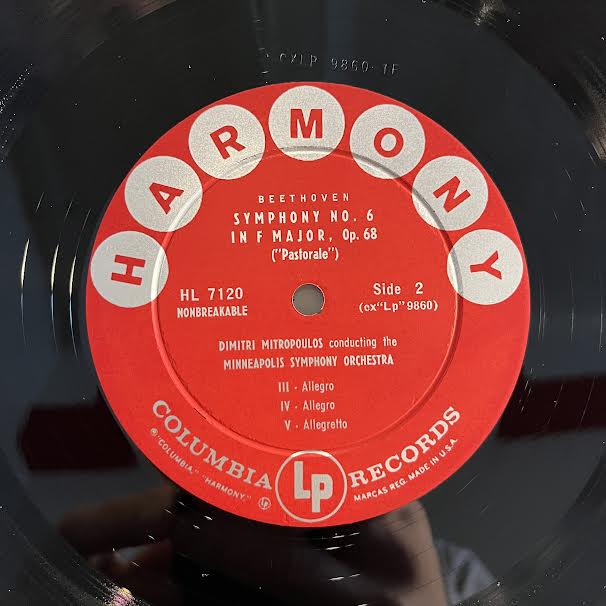 "Pastorale" Symphony No. 6 In F Major Opus 68 (VINYL) | Excellent+ (EX+) Near Mint (NM or M-)