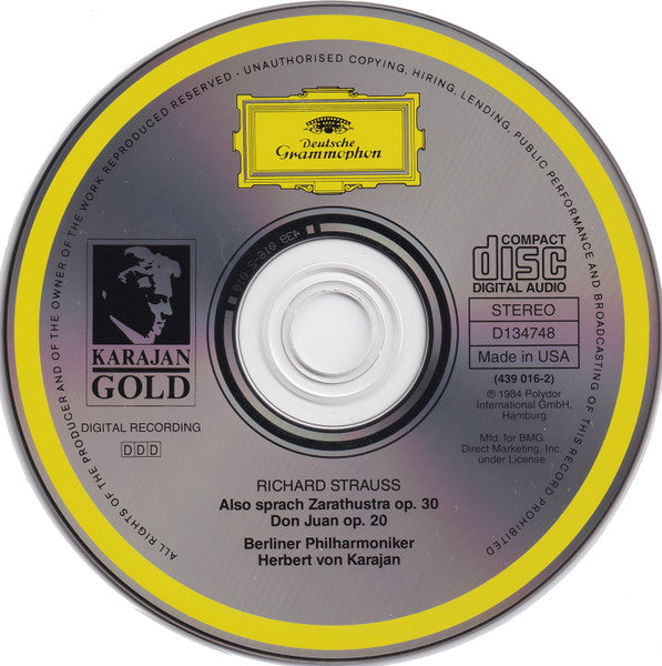 Also Sprach Zarathustra = Ainsi Parlait Zarathoustra • Don Juan (CD) | Near Mint (NM) Near Mint (NM)