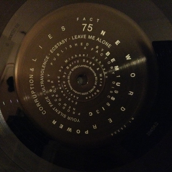 New Order Power, Corruption & Lies Rhino Records (2) LP, Album, RE, 180 Mint (M) Mint (M)