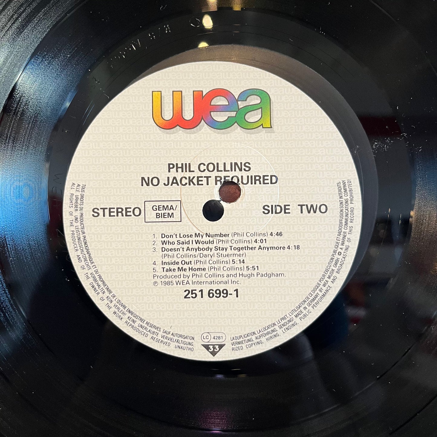 No Jacket Required GERMANY | Near Mint (NM) Near Mint (NM)
