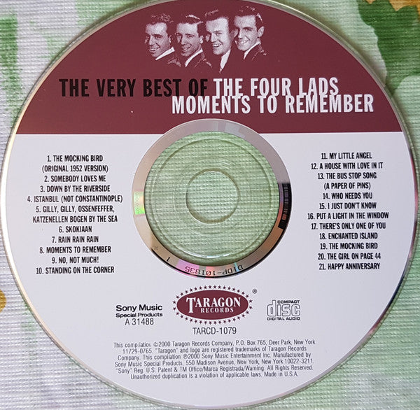 Moments To Remember - The Very Best Of The Four Lads *CD* | Mint (M) Mint (M)
