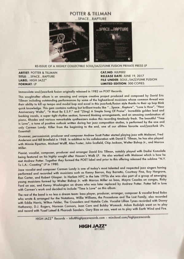 ...Space...Rapture | Mint (M) Mint (M)