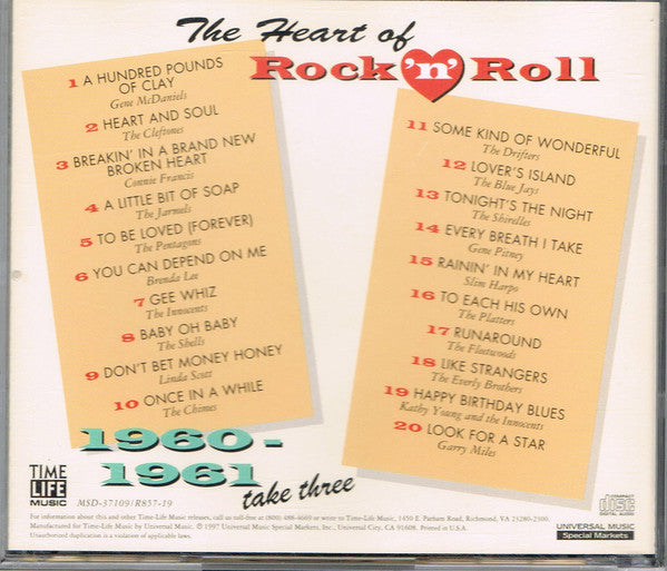 The Heart Of Rock 'N' Roll - 1960-1961 Take Three *CD* | Mint (M) Mint (M)