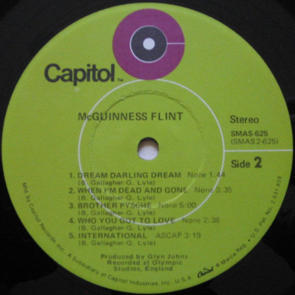 McGuinness Flint *JACKSONVILLE* | Very Good Plus (VG+) Very Good Plus (VG+)- X Vinyl Record