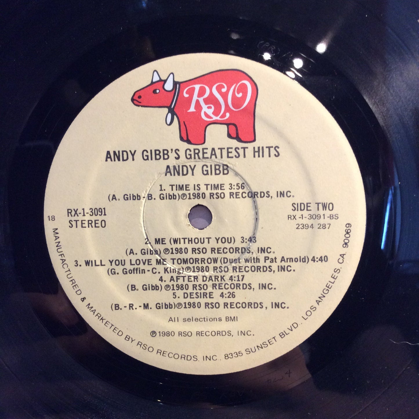 Andy Gibb's Greatest Hits (VINYL) | Very Good Plus (VG+) Excellent (EX)- X Vinyl Record