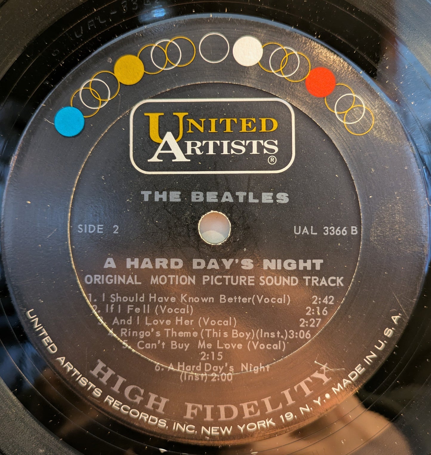 A Hard Day's Night (Original Motion Picture Sound Track) (VINYL) | Very Good (VG) Very Good Plus (VG+)