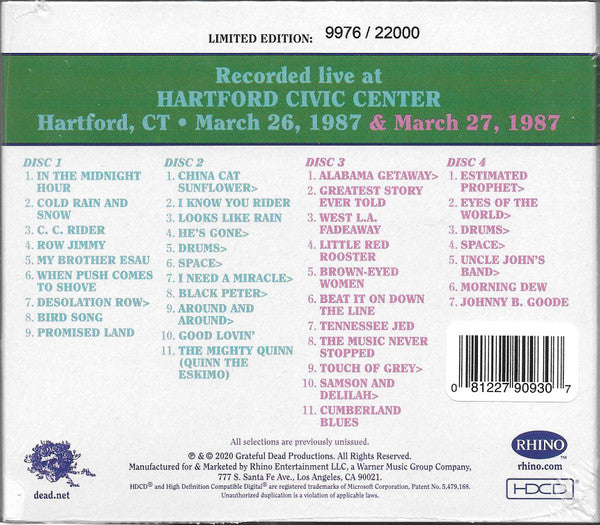 Dave's Picks, Volume 36 (CD BOX)(Hartford Civic Center, Hartford, CT • 3/26-27/87) | Mint (M) Near Mint (NM)