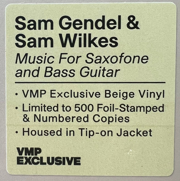 Music For Saxofone & Bass Guitar | Mint (M) Mint (M)