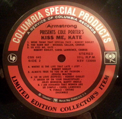 Armstrong Presents Cole Porter's Kiss Me, Kate - Original ABC Television Sound Track | Near Mint (NM) Near Mint (NM)