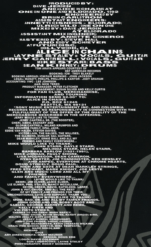 Alice In Chains Dirt Columbia, Legacy, Velvet Hammer 2xLP, Album, RE, RM, 30t Mint (M) Mint (M)