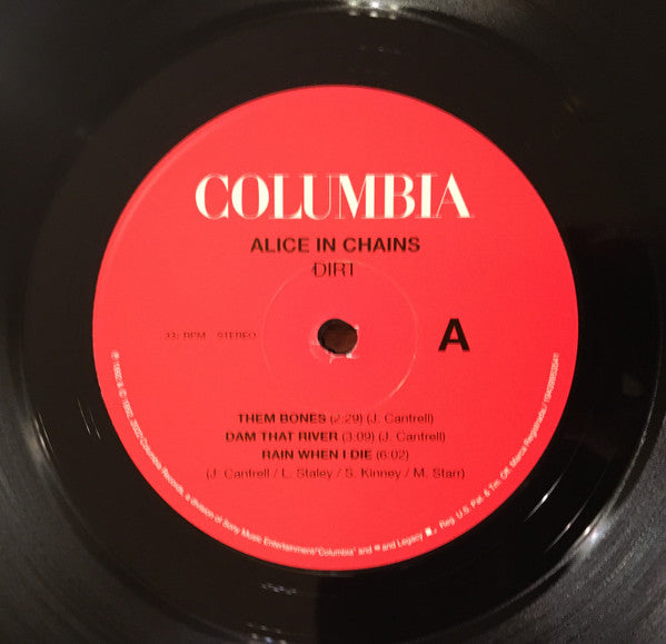 Alice In Chains Dirt Columbia, Legacy, Velvet Hammer 2xLP, Album, RE, RM, 30t Mint (M) Mint (M)