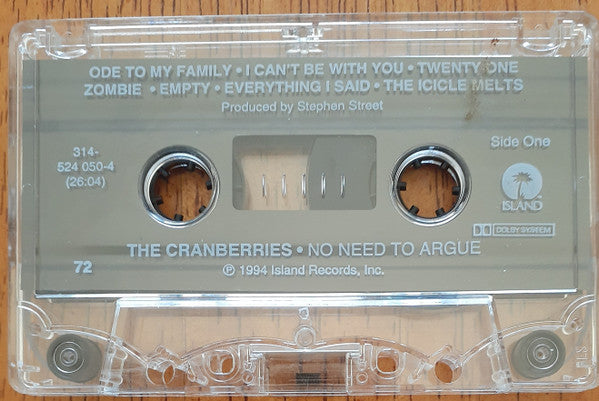 No Need To Argue *CASSETTE* | Near Mint (NM) Excellent (EX)