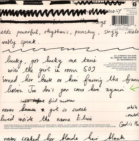 A Perfect Day Elise (7" VINYL) | Near Mint (NM or M-) Excellent+ (EX+)