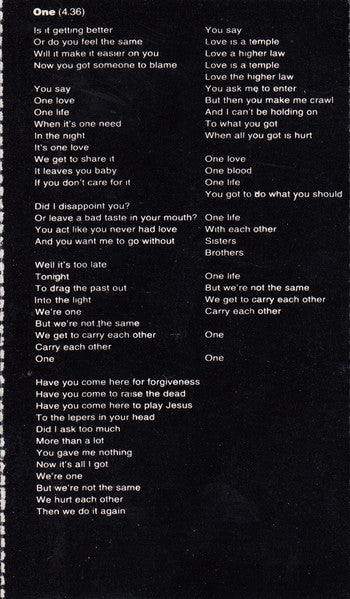 Achtung Baby (CASSETTE) | Very Good Plus (VG+) Excellent (EX)