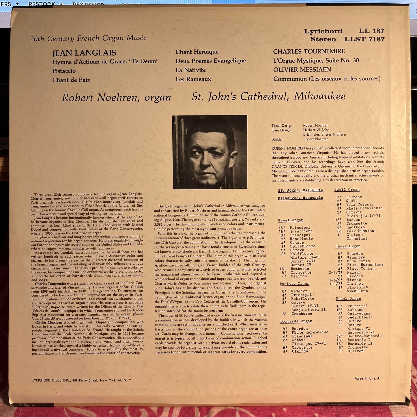 20th Century French Organ Music | Excellent (EX) Near Mint (NM)