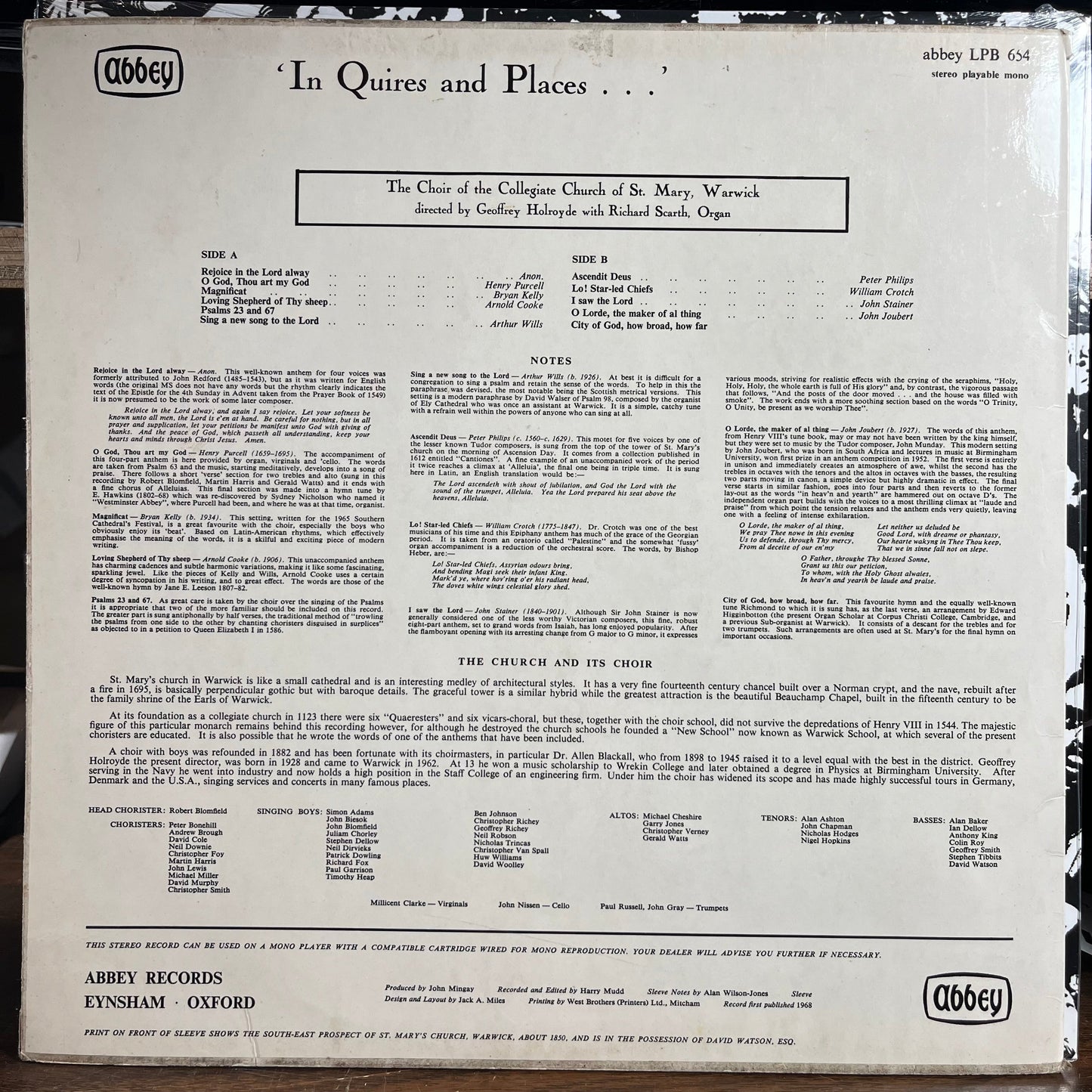 'In Quires And Places...' (VINYL) | Excellent+ (EX+) Near Mint- (NM-)