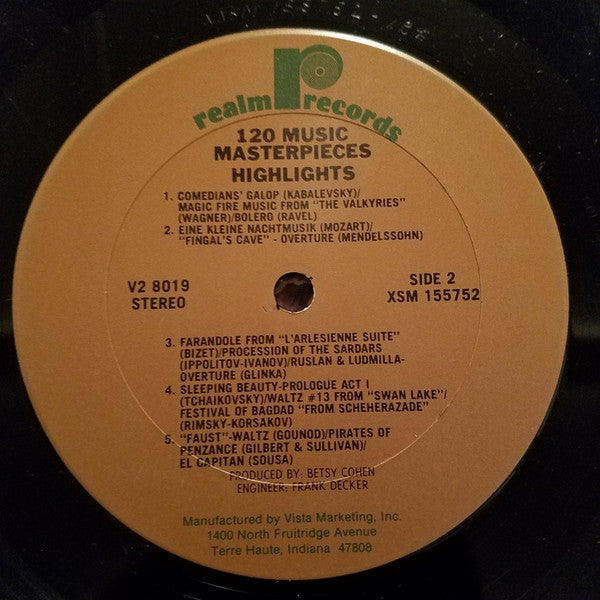 120 Music Masterpieces Highlights Vol. 2 (2xVINYL) | Near Mint- (NM-) Excellent+ (EX+)