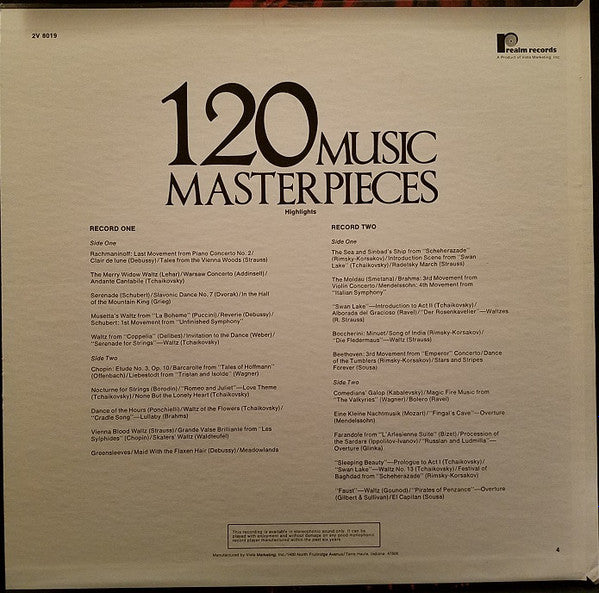 120 Music Masterpieces Highlights Vol. 2 (2xVINYL) | Near Mint- (NM-) Excellent+ (EX+)