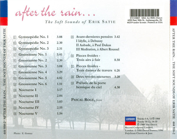 After The Rain... The Soft Sounds Of Erik Satie (CD) | Near Mint (NM) Near Mint (NM)
