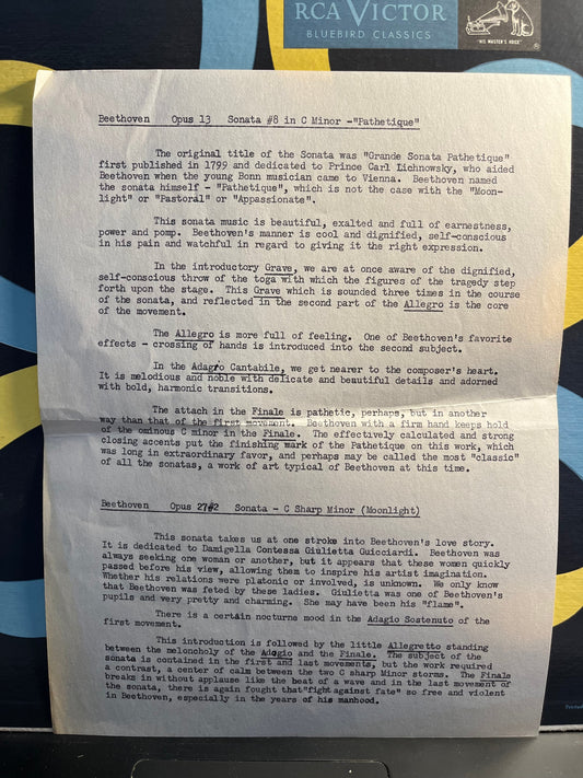 "Moonlight" And Pathétique" Sonatas | Near Mint (NM) Excellent (EX)