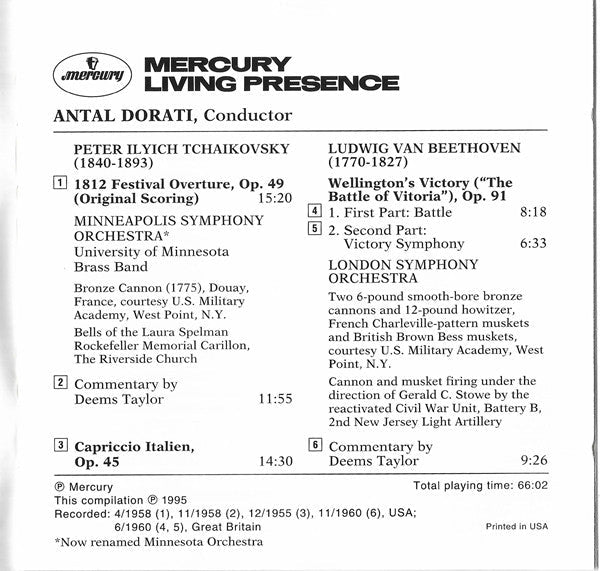 1812 Festival Overture, Op. 49 - Capriccio Italien - Wellington's Victory (CD) | Near Mint (NM) Near Mint (NM)