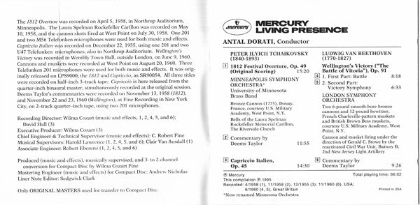 1812 Festival Overture, Op. 49 - Capriccio Italien - Wellington's Victory (CD) | Near Mint (NM) Near Mint (NM)
