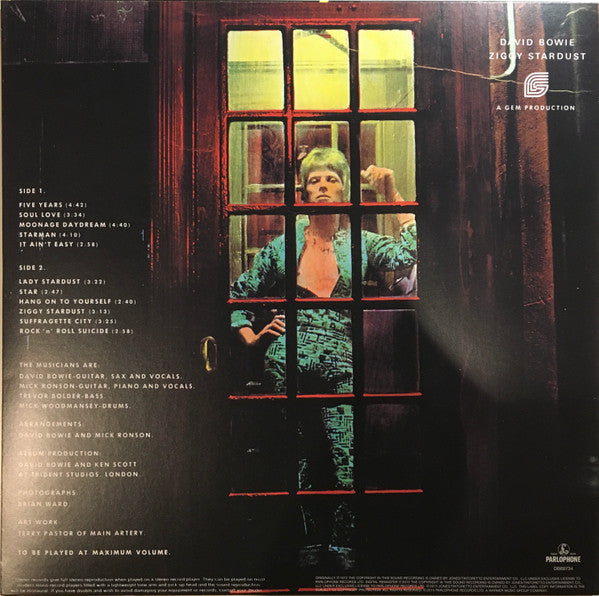 David Bowie The Rise And Fall Of Ziggy Stardust And The Spiders From Mars Parlophone, Parlophone, Parlophone, Parlophone LP, Album, RE, RM, 180 Mint (M) Mint (M)