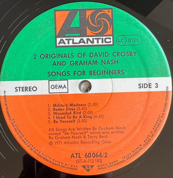 2 Originals Of David Crosby & Graham Nash | Near Mint (NM) Near Mint (NM)