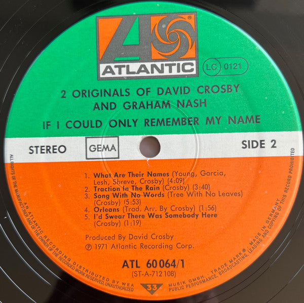 2 Originals Of David Crosby & Graham Nash | Near Mint (NM) Near Mint (NM)