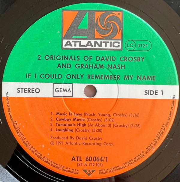 2 Originals Of David Crosby & Graham Nash | Near Mint (NM) Near Mint (NM)