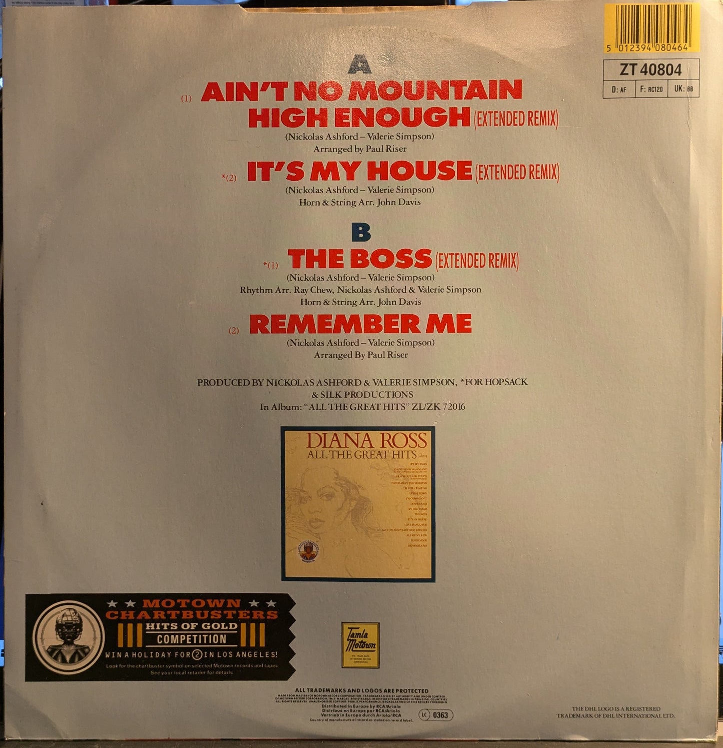Ain't No Mountain High Enough (Extended Remix) (VINYL) | Near Mint (NM) Very Good Plus (VG+)