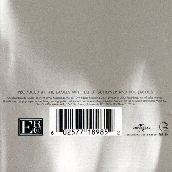 Eagles Hell Freezes Over Geffen Records, Eagles Recording Company, Universal Music Group 2xLP, Album, RE, RM, 180 Mint (M) Mint (M)