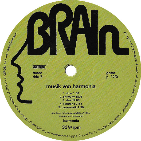 Musik Von Harmonia (VINYL) | Mint (M) Mint (M)