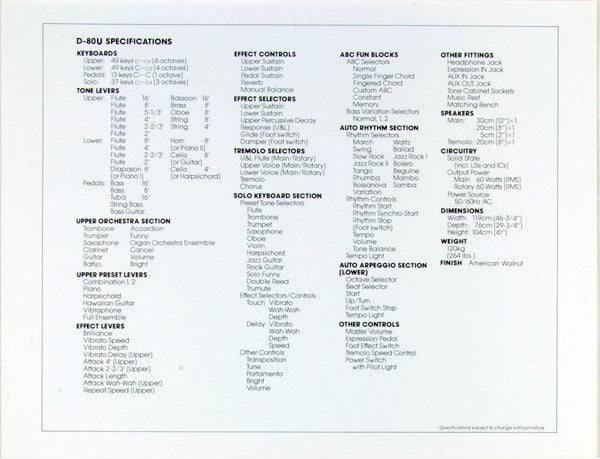 "One Man Opry" Bob Hacker Plays The Yamaha Electone D-80 (VINYL) | Near Mint (NM) Excellent (EX)