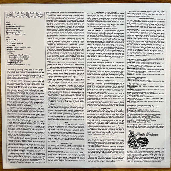 Moondog (VINYL) | Mint (M) Mint (M)