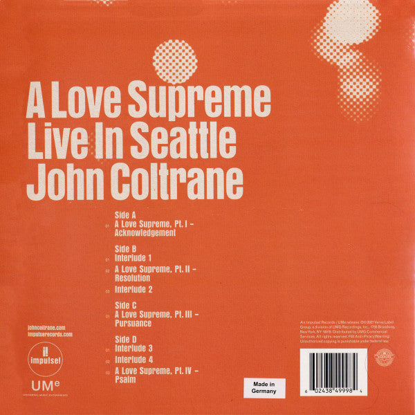 A Love Supreme: Live In Seattle *DINGED* (2xVINYL) | Mint (M) Excellent+ (EX+)