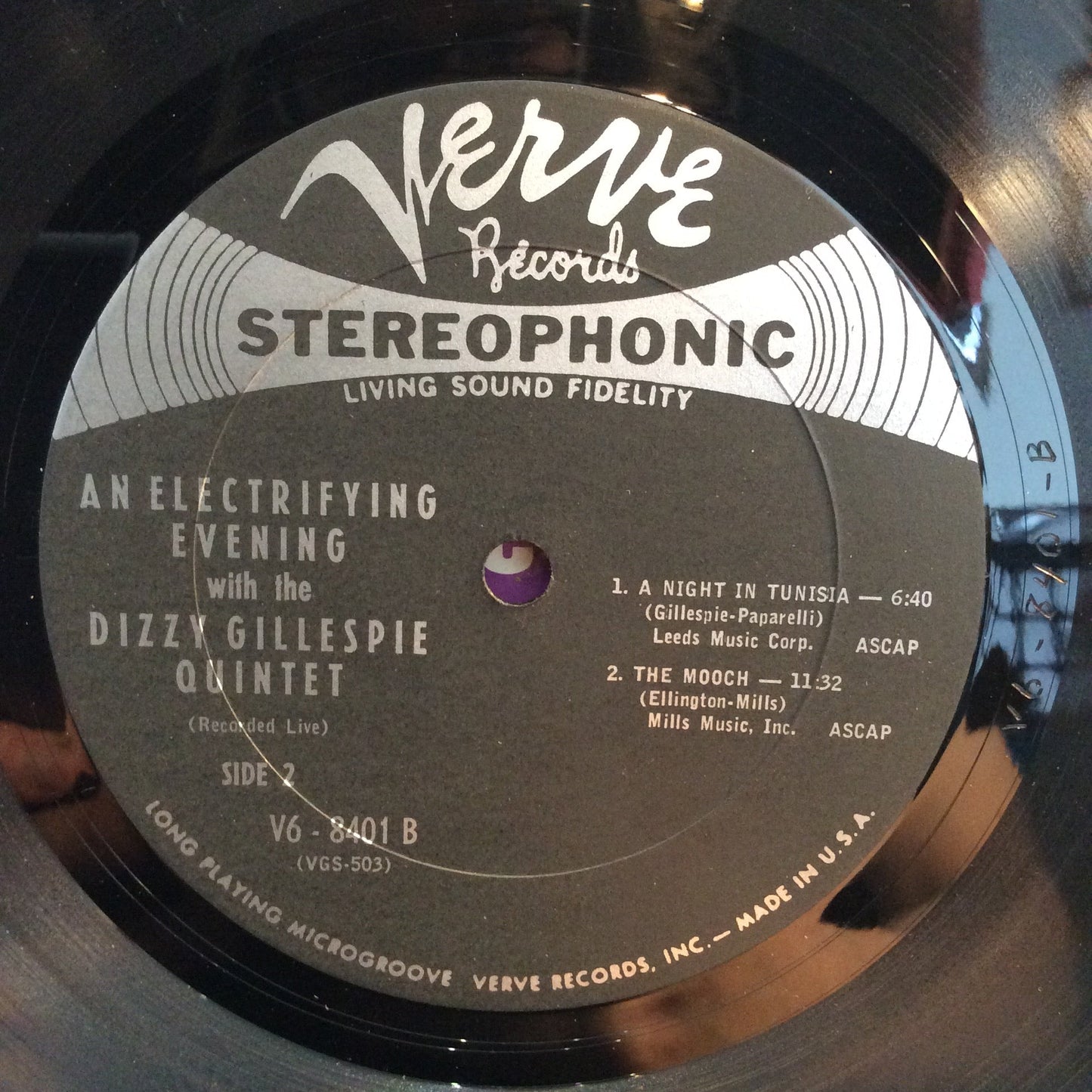 An Electrifying Evening With The Dizzy Gillespie Quintet (VINYL) | Excellent (EX) Excellent (EX)- X Vinyl Record