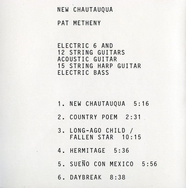 New Chautauqua (CD) | Near Mint- (NM-) Near Mint- (NM-)
