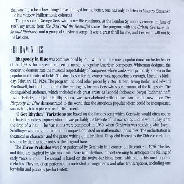 A Gershwin Celebration (CD) | Near Mint (NM) Near Mint (NM)