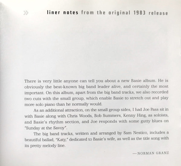 "88 Basie Street" (XRCD) | Near Mint (NM) Excellent (EX)