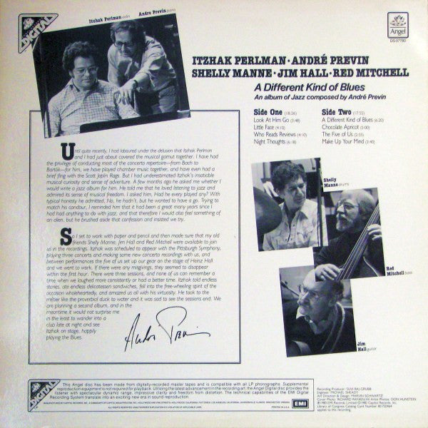 A Different Kind Of Blues (An Album Of Jazz Composed By André Previn) | Near Mint (NM) Near Mint (NM)