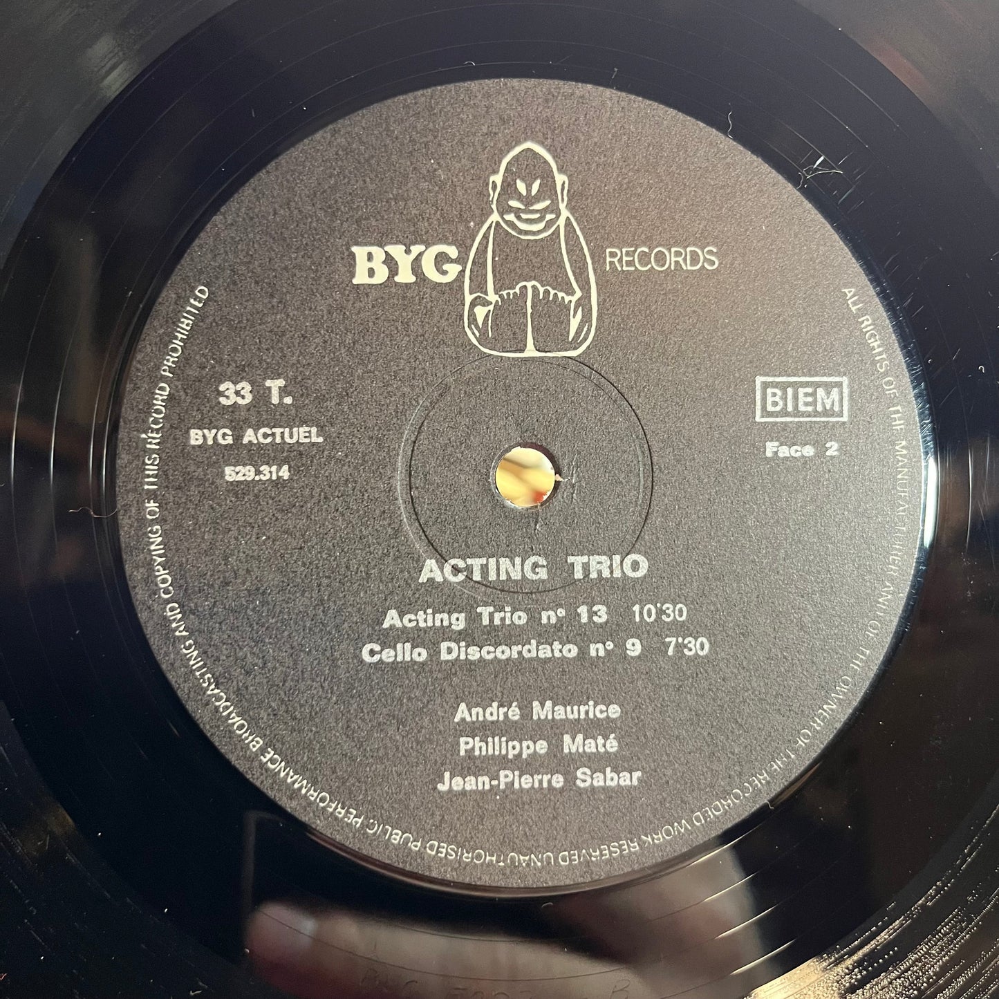 Acting Trio (FRANCE VINYL) | Near Mint (NM) Near Mint (NM)