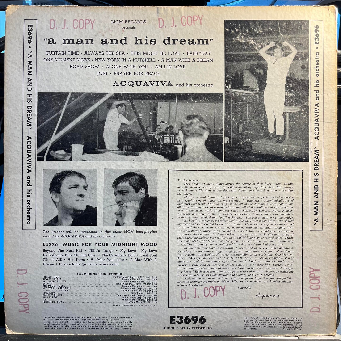 A Man And His Dream *PROMO* | Very Good (VG) Very Good (VG)