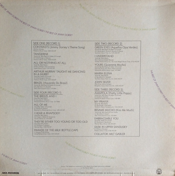 The Best Of Jimmy Dorsey | Near Mint (NM) Very Good Plus (VG+)