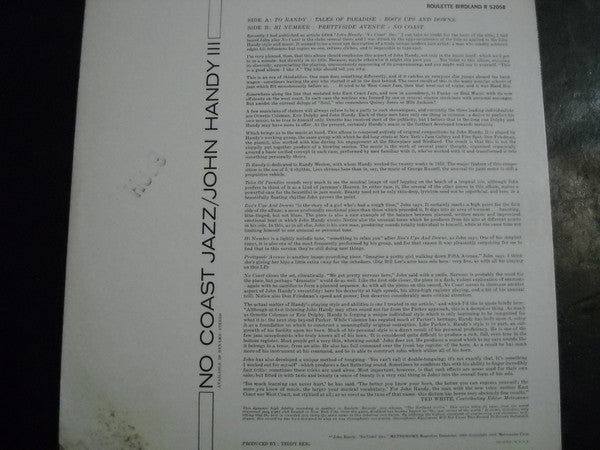 No Coast Jazz | Very Good (VG) Very Good Plus (VG+)