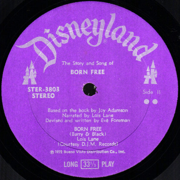The Story And Songs Of Living Free Born Free | Near Mint (NM) Very Good (VG)