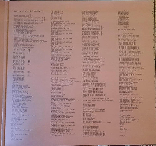 Mëkanïk Dëstruktïẁ Kömmandöh | Mint (M) Mint (M)- X Vinyl Record